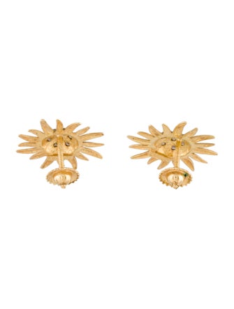 Earrings 18K Diamond Sun Stud Earrings