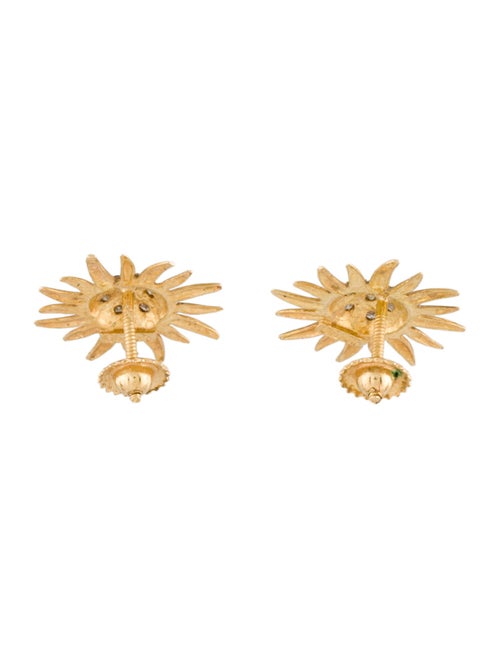 Earrings 18K Diamond Sun Stud Earrings