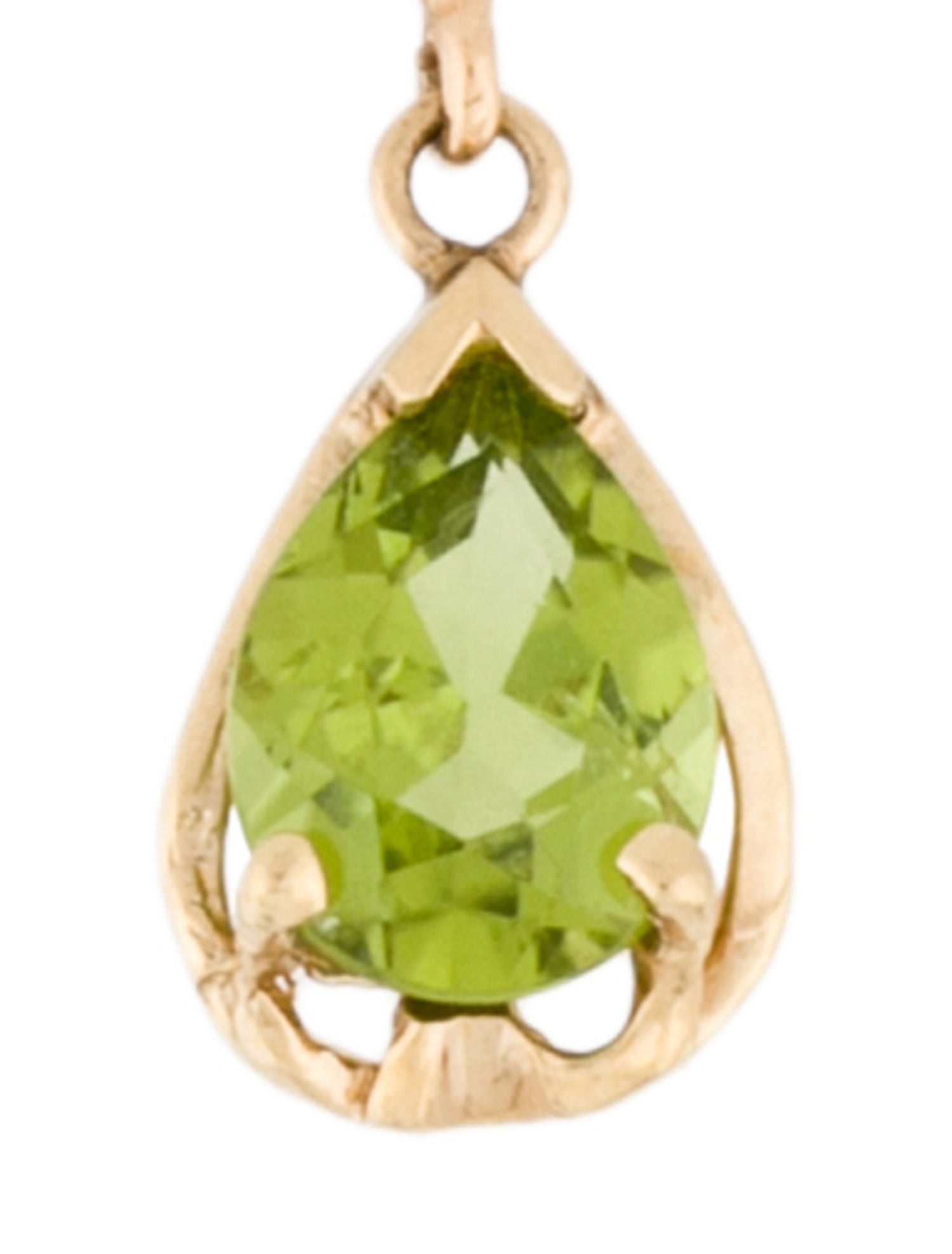 Earrings 14K 1.35ct Peridot Single Drop Earring