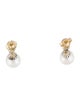Earrings 14K Pearl & Diamond Stud Earrings