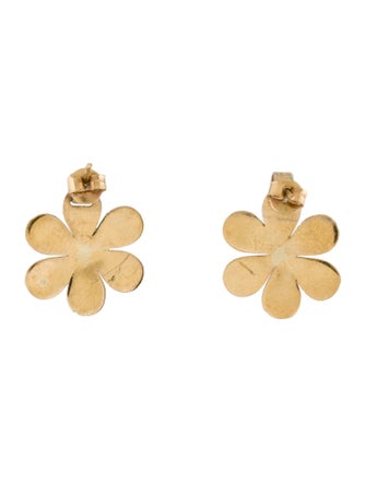 Earrings 18K Flower Drop Earrings