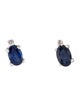 Earrings 14K 1.00ct Sapphire & Diamond Stud Earrings