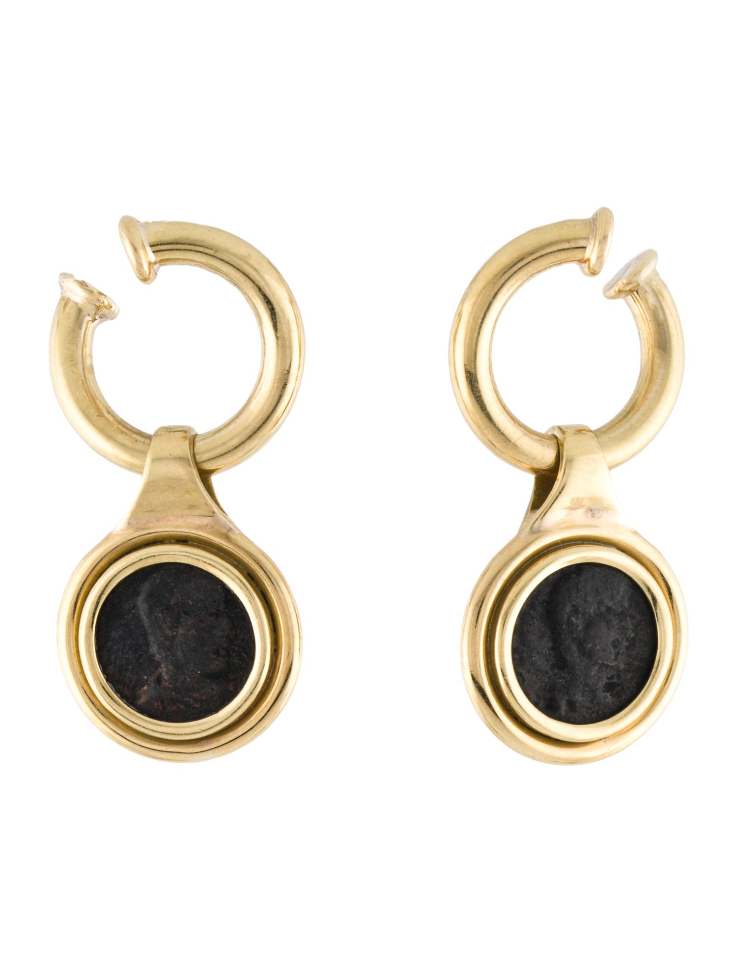 Earrings 18K Coin Drop