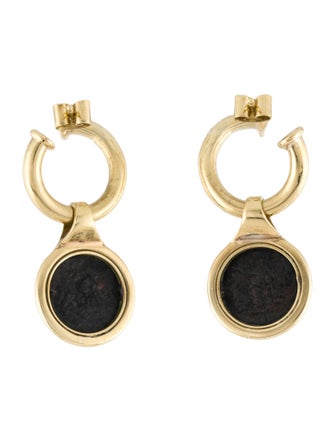 Earrings 18K Coin Drop Earrings