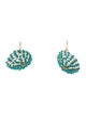 Earrings 14K Turquoise Bead Mesh Drop Earrings