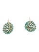 Earrings 14K Turquoise Bead Mesh Drop Earrings