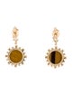 Earrings 14K 8.81ctw Tiger's Eye Quartz & Diamond Drop Earrings