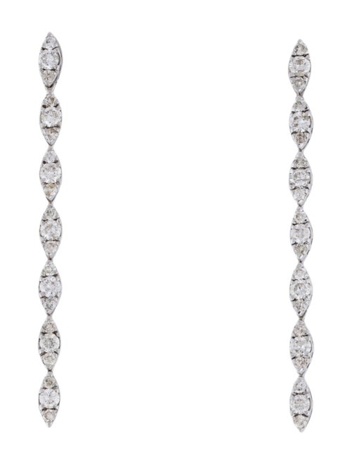 Earrings 18K 1.12ctw Diamond Line Drop Earrings