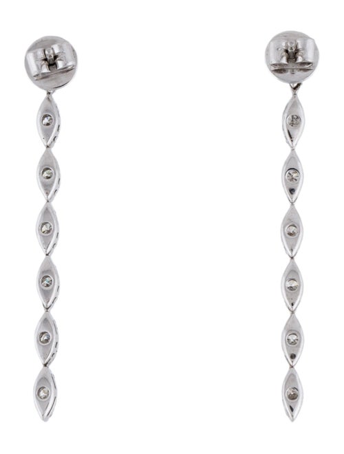 Earrings 18K 1.12ctw Diamond Line Drop Earrings
