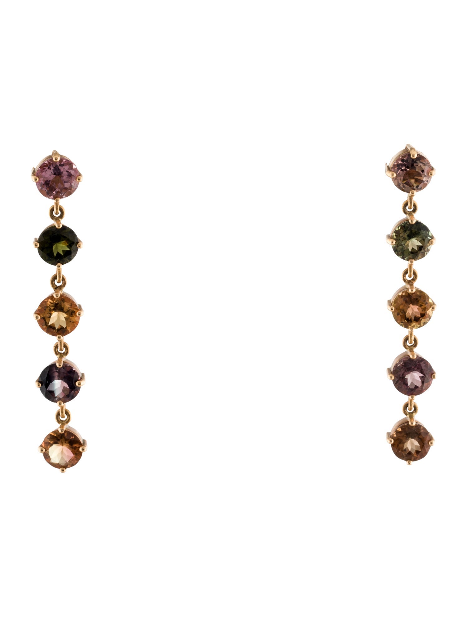 Earrings 18K 6.46ctw Tourmaline Drop Earrings