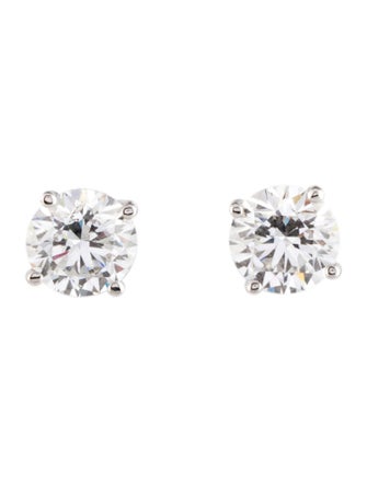 Earrings 14K 2.14cts Lab-Grown Diamond Solitaire Stud Earrings
