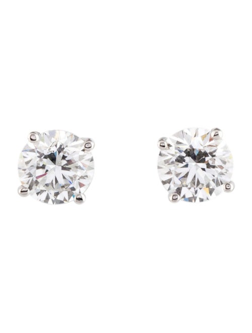 Earrings 14K 2.14cts Lab-Grown Diamond Solitaire Stud Earrings