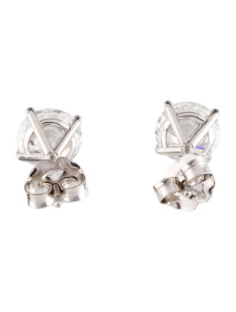 Earrings 14K 2.14cts Lab-Grown Diamond Solitaire Stud Earrings