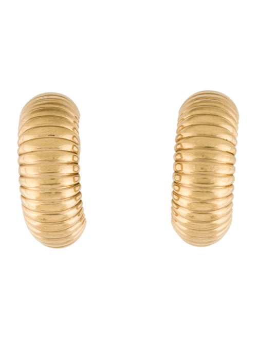 Earrings 14K Textured Clip-On Hoop Earrings