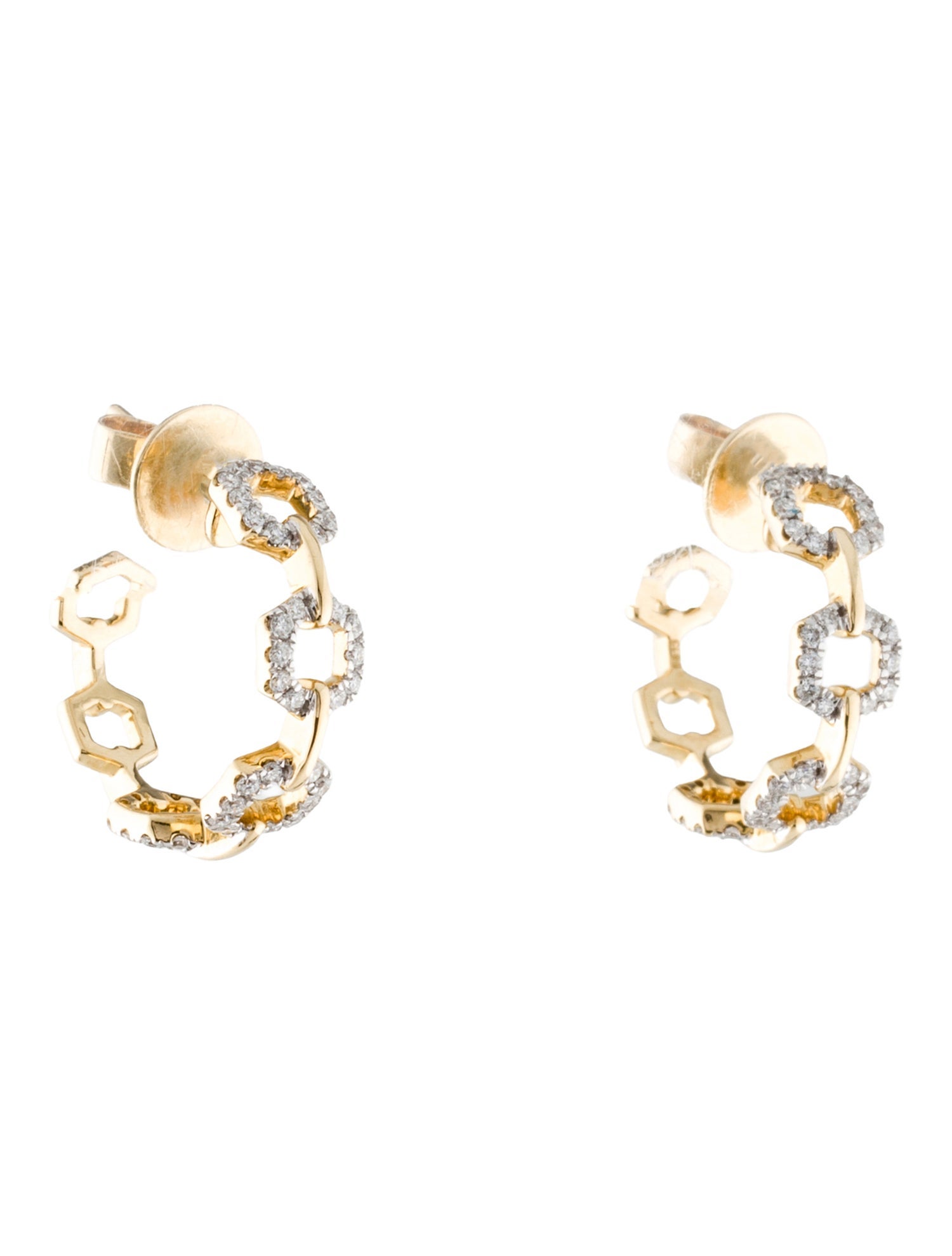 Earrings 14K Lab-Grown Diamond Hoop