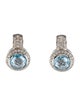 Earrings 18K Topaz & Diamond Earclip Earrings