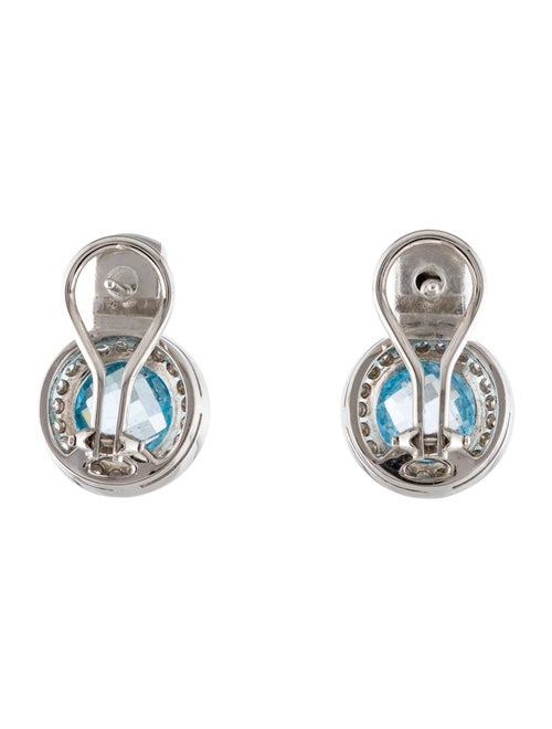 Earrings 18K Topaz & Diamond Earclip Earrings