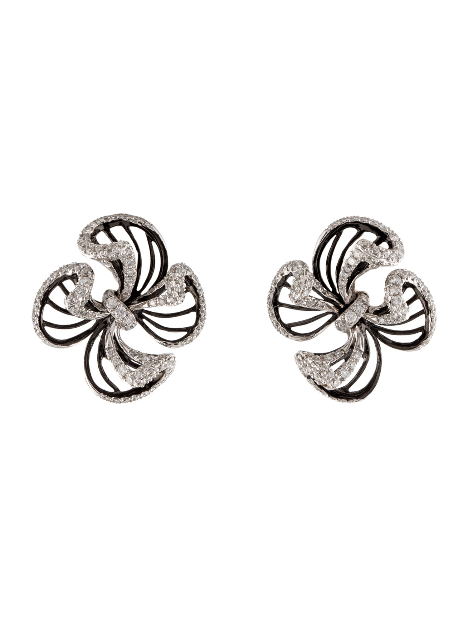 Earrings 18K Diamond Earclip Drop