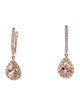 Earrings 14K 1.95ctw Morganite & Diamond Drop Earrings