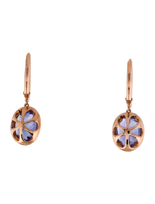 Earrings 14K 4.10ctw Tanzanite & Diamond Drop Earrings