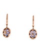 Earrings 14K 4.10ctw Tanzanite & Diamond Drop Earrings
