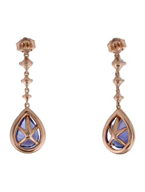 Earrings 14K 5.50ctw Tanzanite & Diamond Drop Earrings