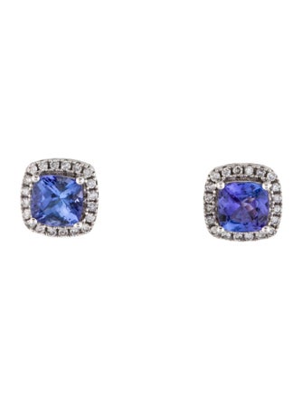 Earrings 14K 2.20ctw Tanzanite & Diamond Stud Earrings