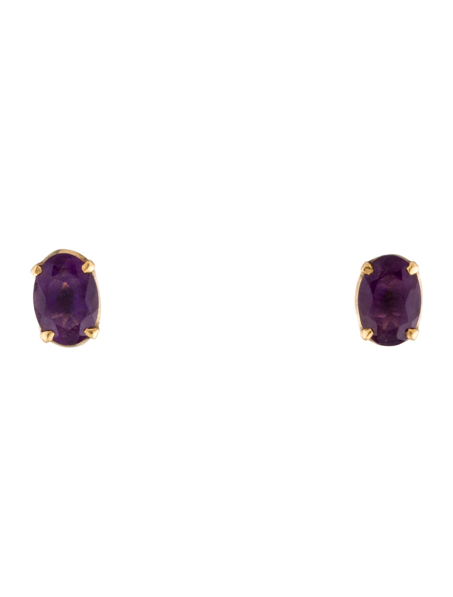 Earrings 18K Amethyst Stud