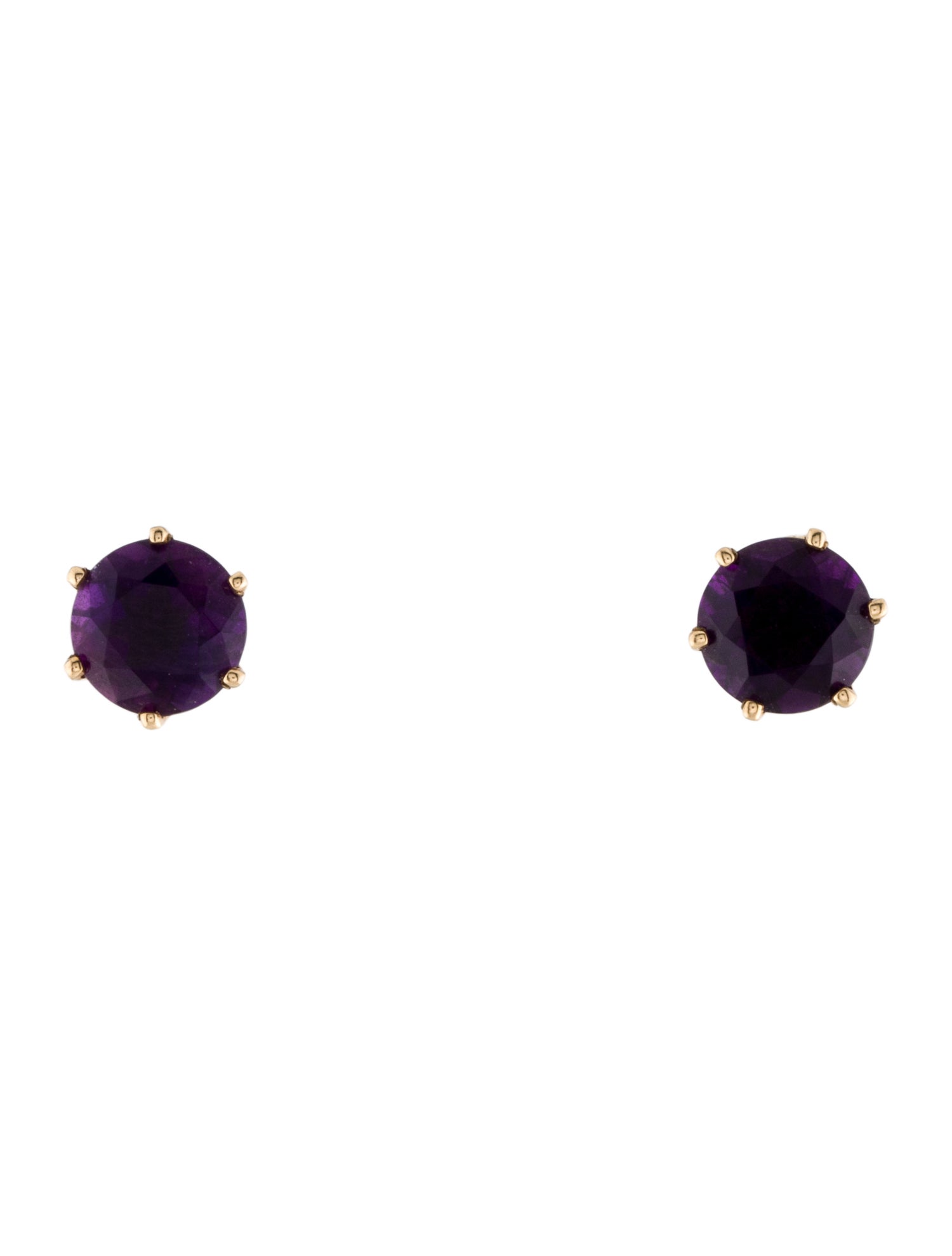 Earrings 14K Amethyst Stud