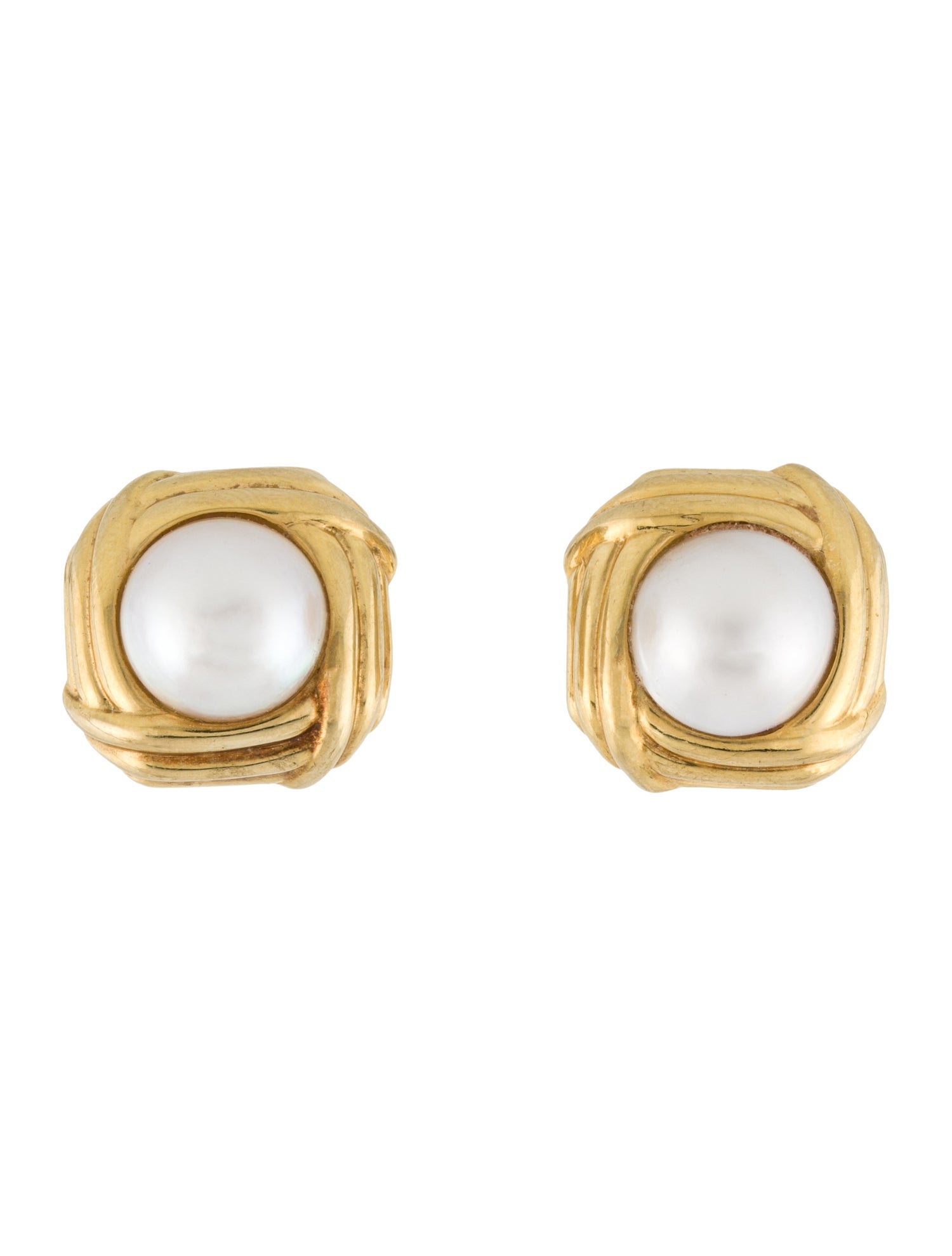 Earrings 18K Mabè Pearl Clip-On