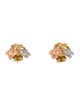 Earrings 14K Tri-Color Flower Stud Earrings