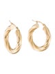 Earrings 14K Twist Hoop Earrings