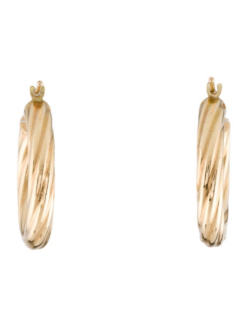 Earrings 14K Twist Hoop Earrings