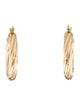 Earrings 14K Twist Hoop Earrings