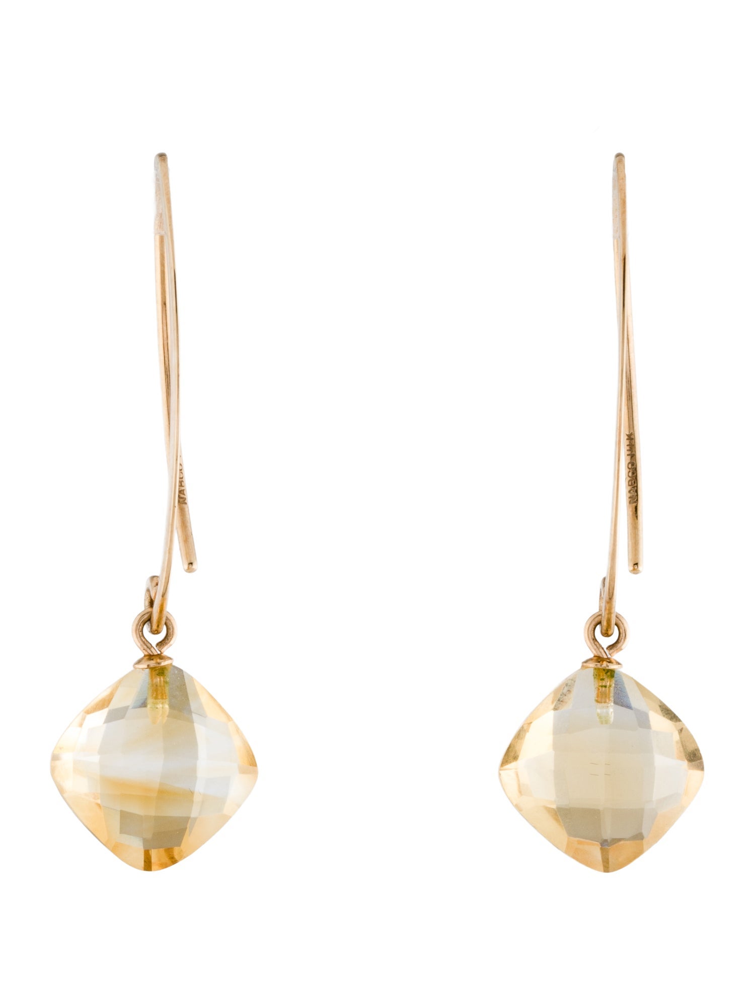 Earrings 14K Citrine Drop