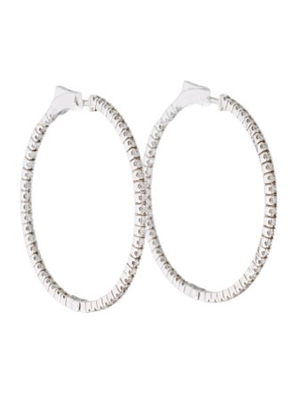 Earrings 14K 1.50ctw Diamond Inside-Out Hoop Earrings