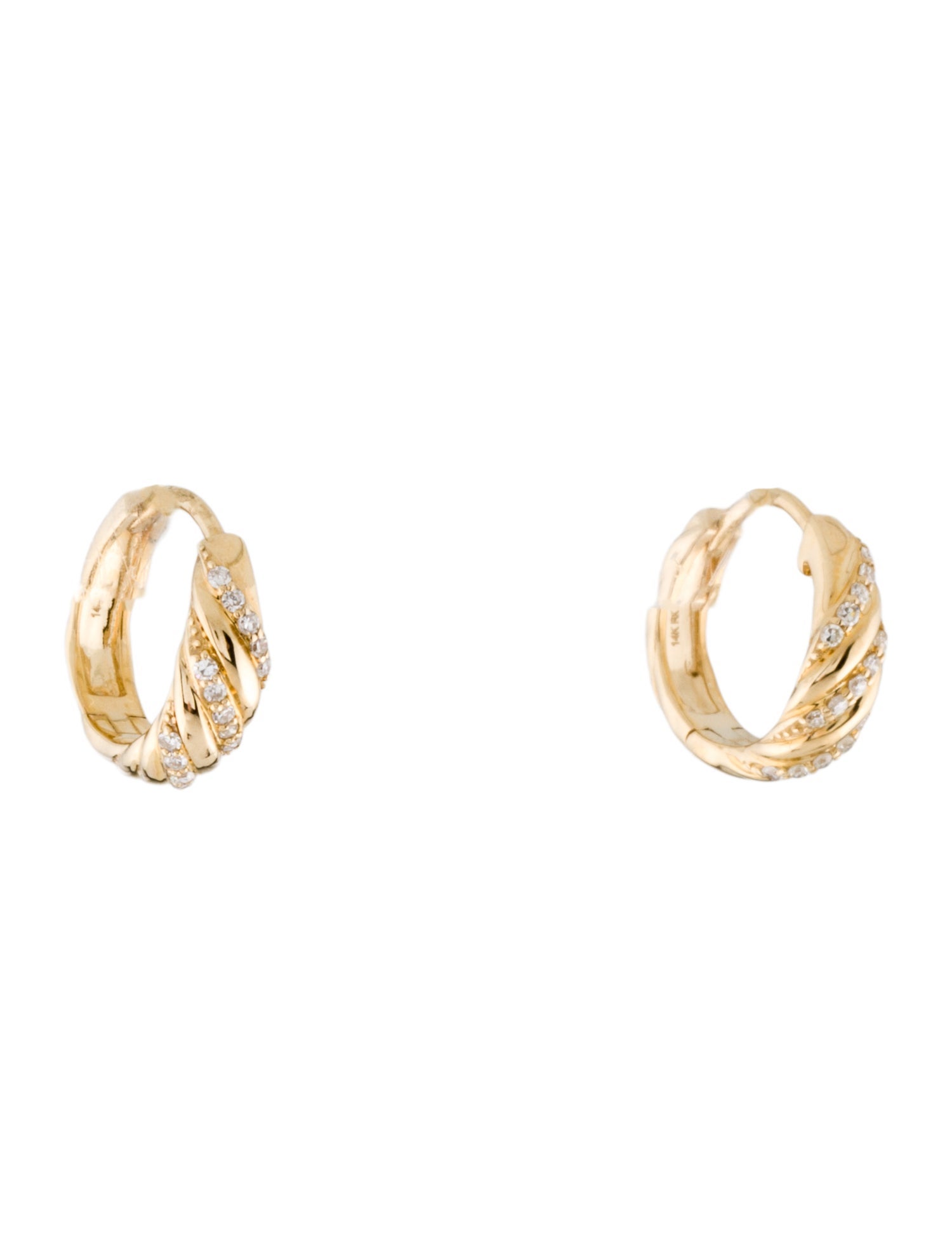 Earrings 14K Diamond Huggie