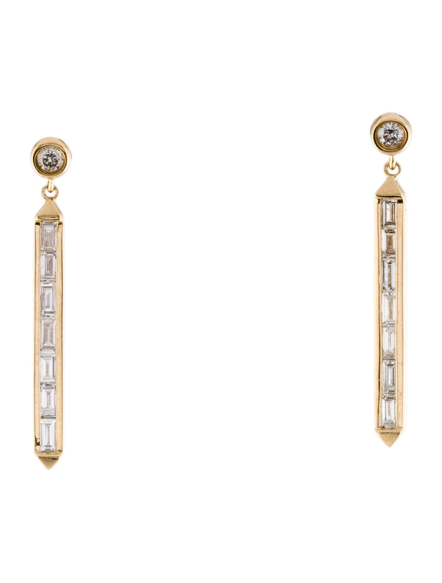 Earrings 14K Diamond Drop