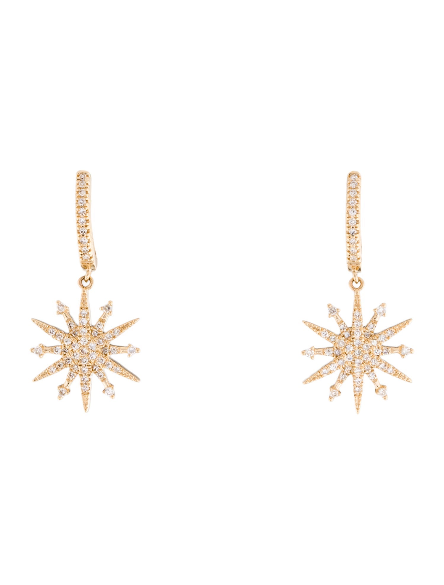 Earrings 14K Diamond Drop Earrings