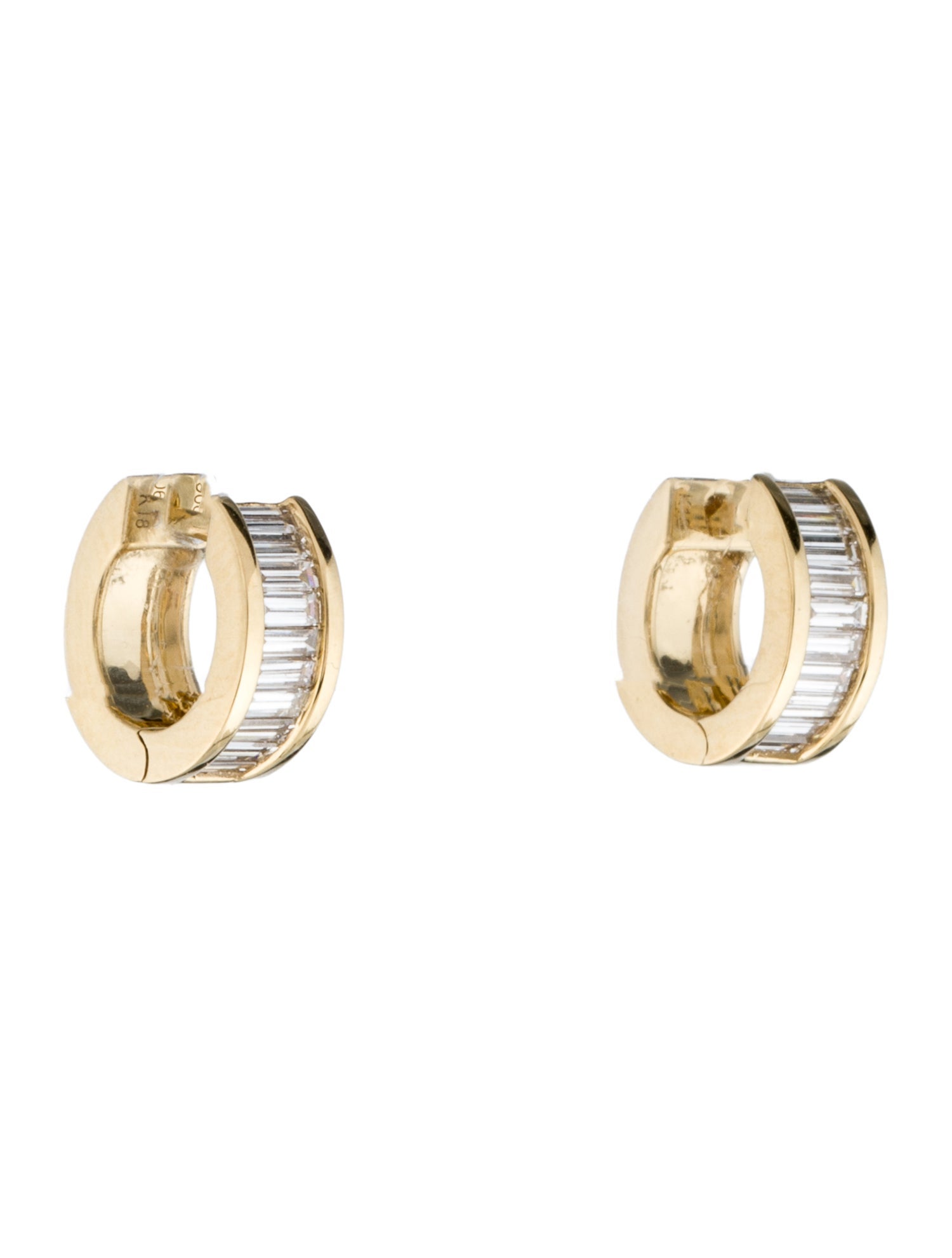 Earrings 18K 1.0ctw Diamond Huggies