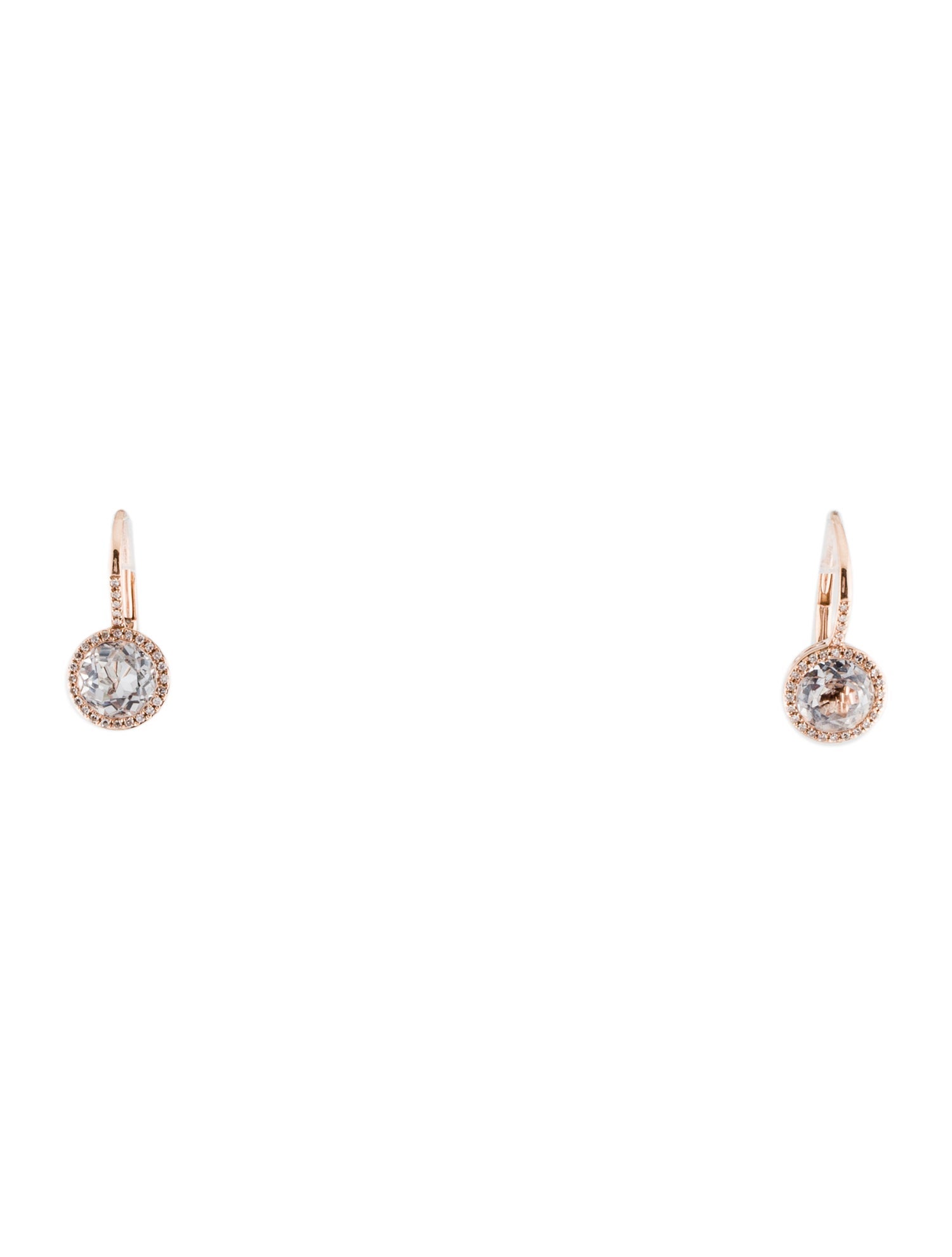 Earrings Luvente 14K Topaz & Diamond Drop