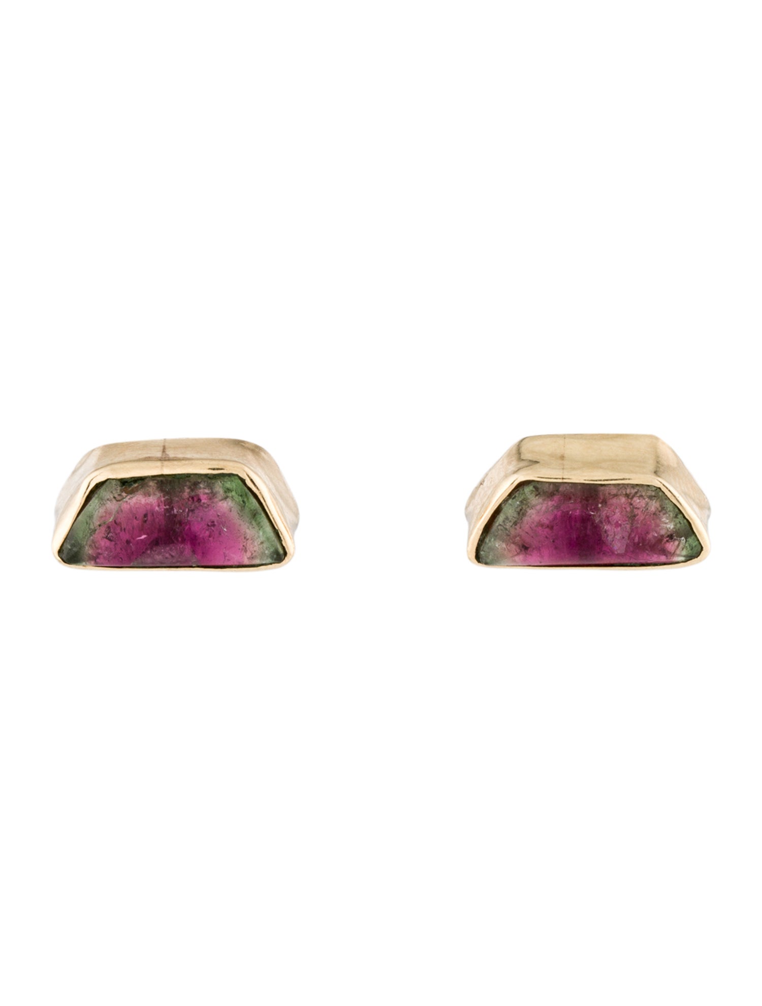 Earrings 14K Parti-Colored Tourmaline Stud