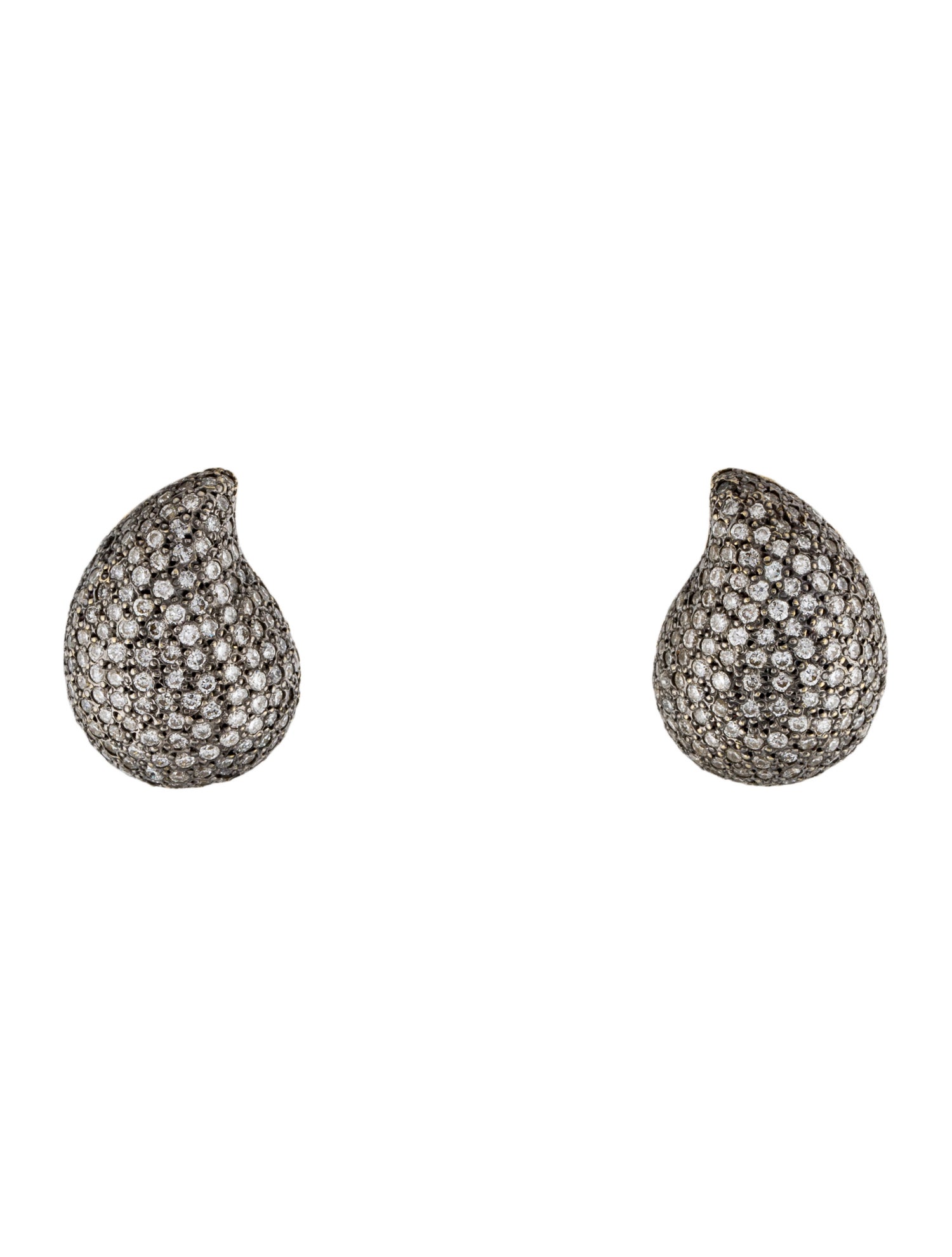 Earrings 18K 3.20ctw Diamond Earclip Drop