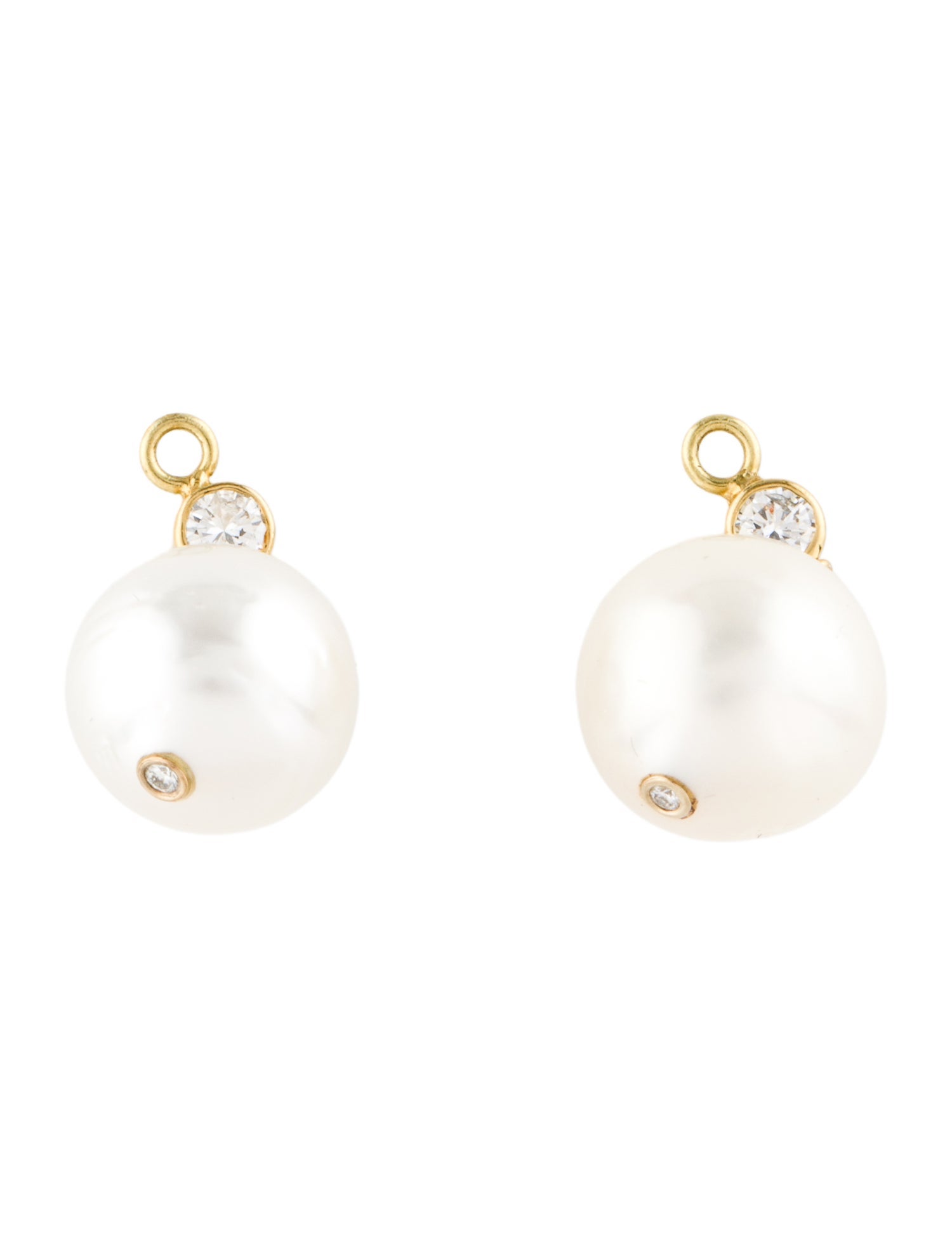 Earrings 14K Pearl & Diamond Earring Enhancers