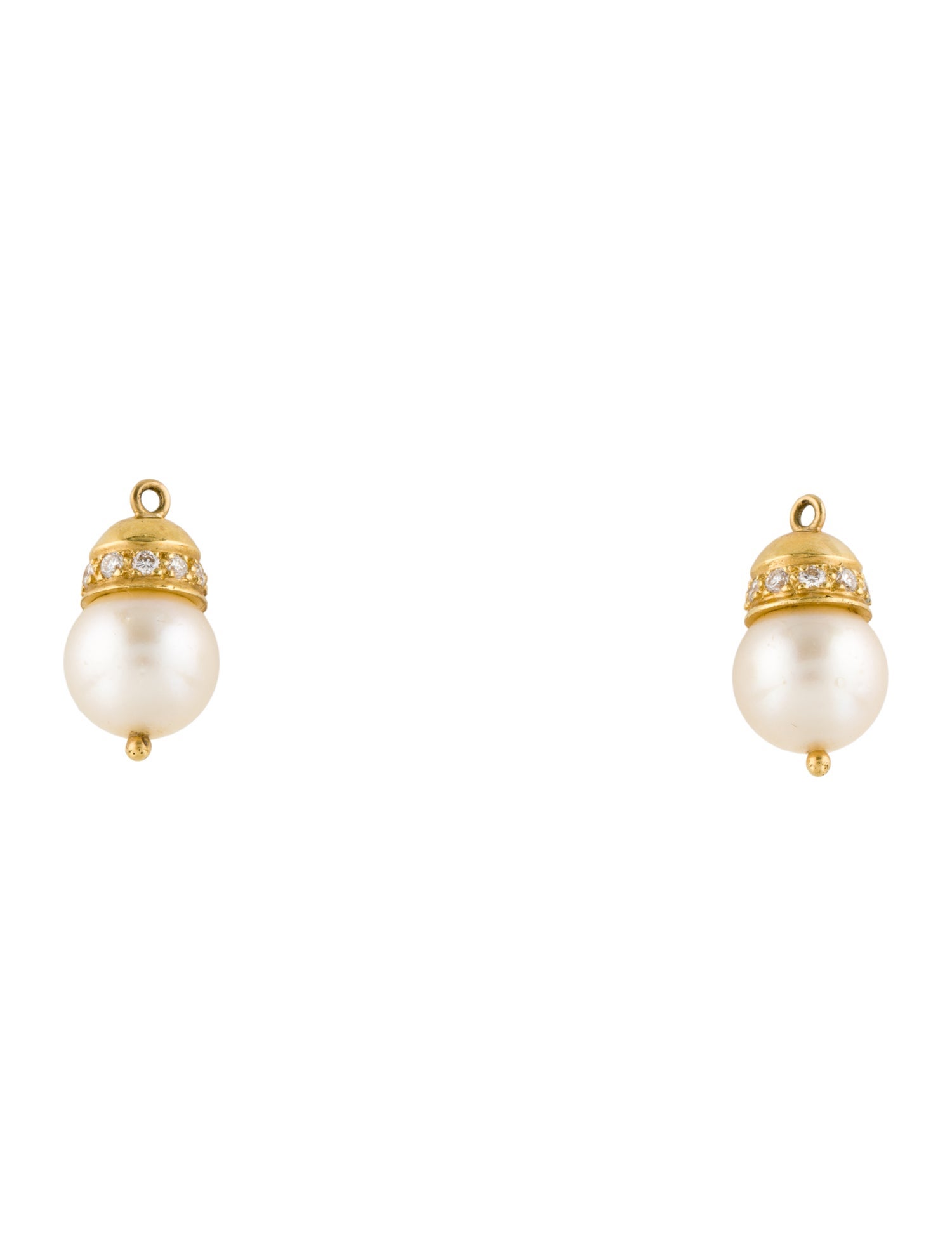 Earrings 18K Pearl & Diamond Earring Enhancers