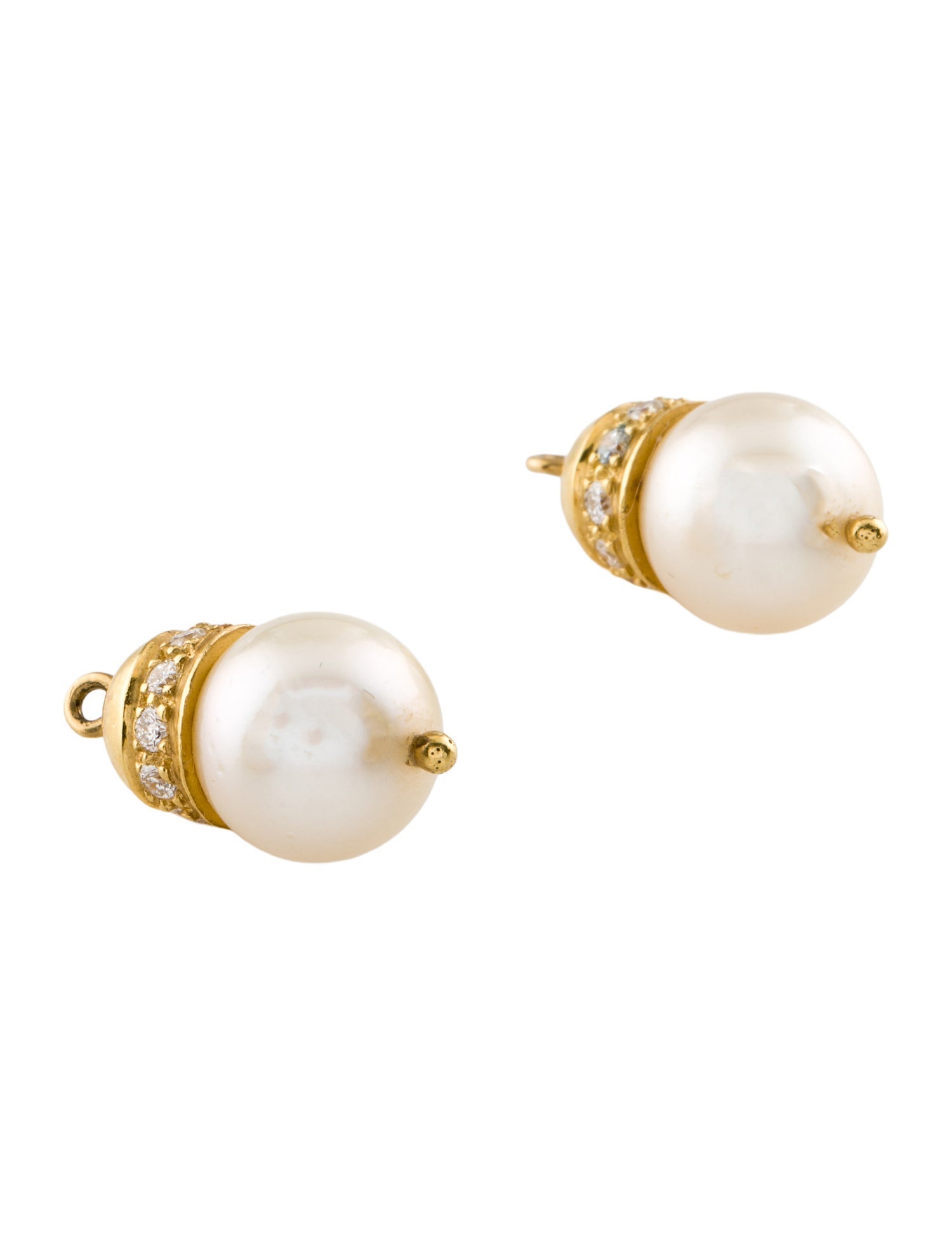 Earrings 18K Pearl & Diamond Earring Enhancers