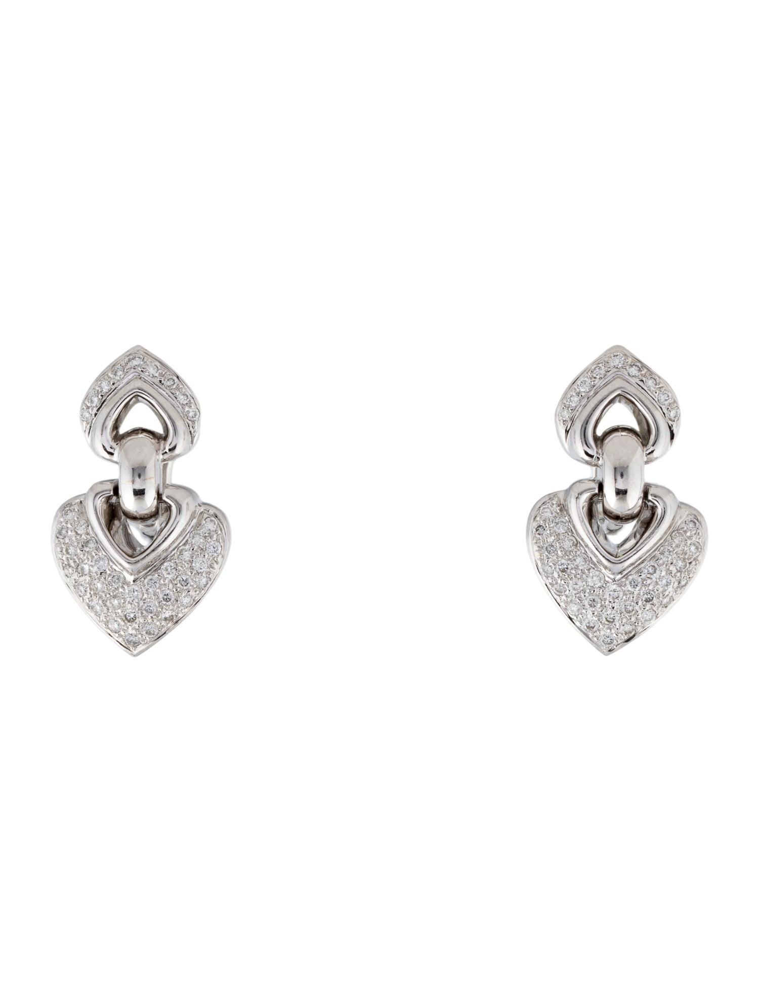 Earrings 18K 1.41ctw Diamond Earclip Drop