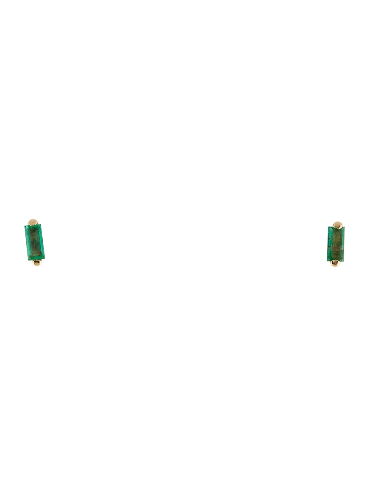 Earrings 14K Emerald Stud