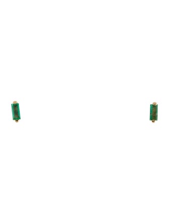 Earrings 14K Emerald Stud Earrings