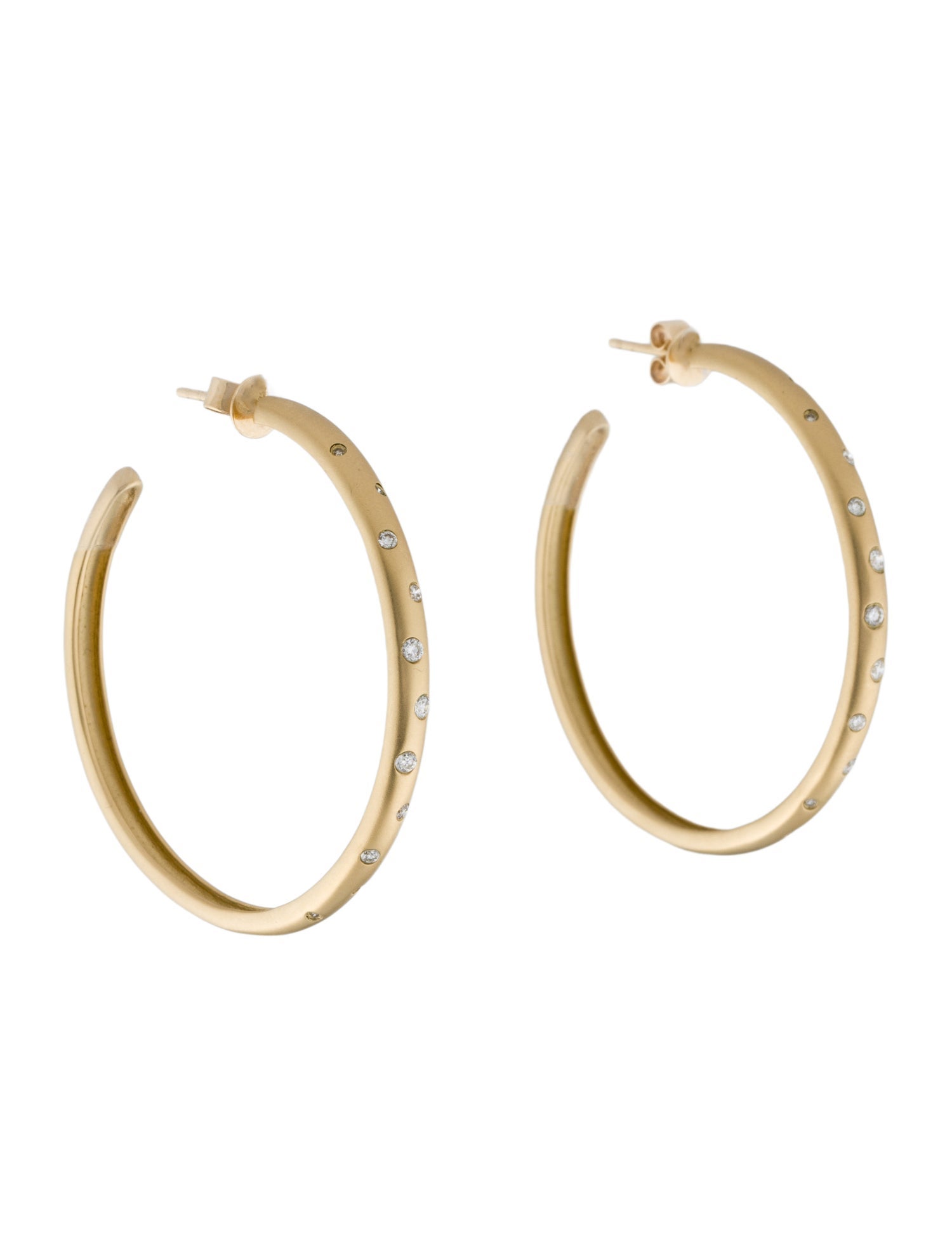 Earrings 14K Diamond Hoop